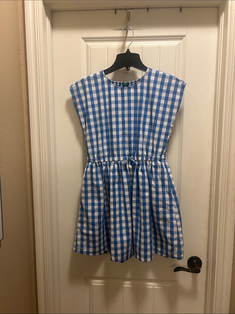 United Colors Of Benetton Blue and White Gingham Dress